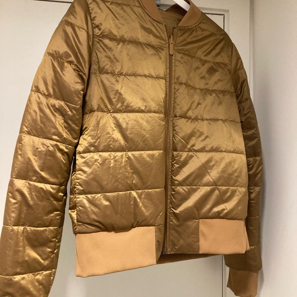 Gold Quilted Bomber Jacket lululemon - Picture 3 of 6